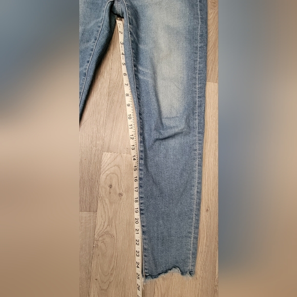 LOFT The Curvy Skinny High-Waist Five Button Frayed Blue Jeans, Women's 26 / 2 - Picture 6 of 16